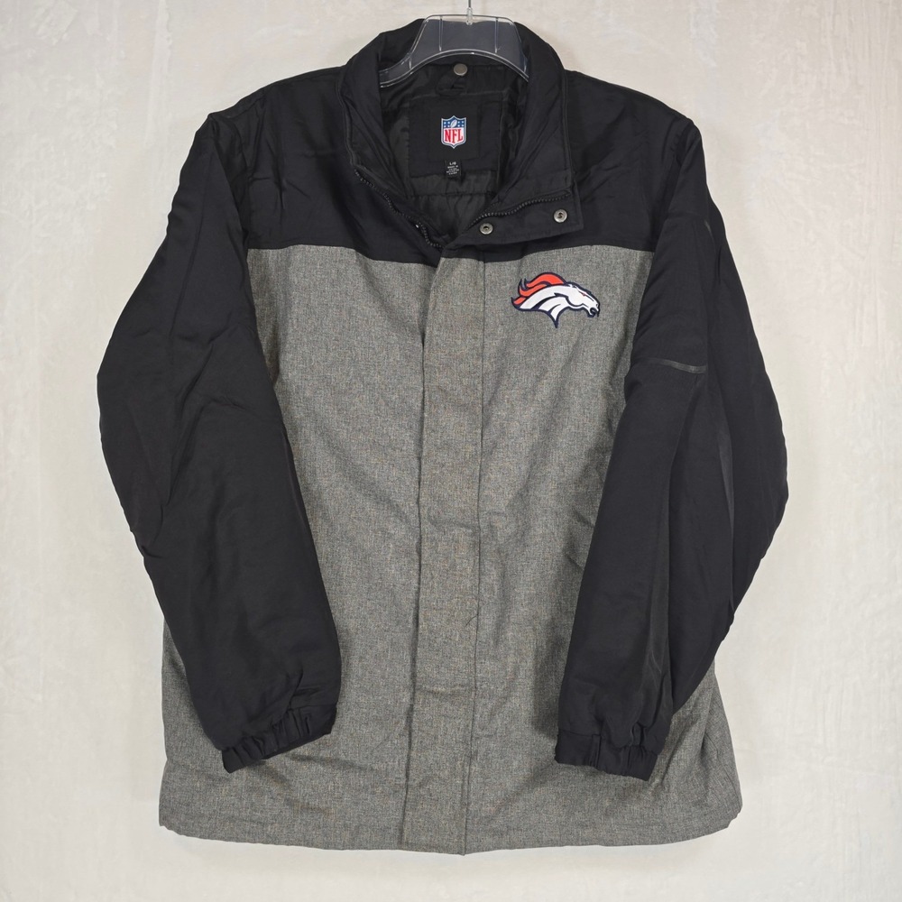 Denver Broncos G-III NFL Jacket Mens Large Black Gray Insulated Full Zip